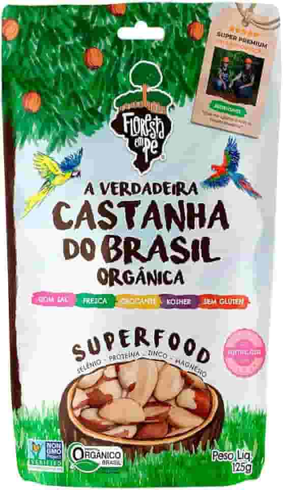 Castanha-do-Pará Torrada com Sal Rosa do Himalaia 125g – Fonte de Proteína Vegetal e Selênio – Vegana, Kosher, Sem Glúten, Sem Conservantes – Floresta em Pé