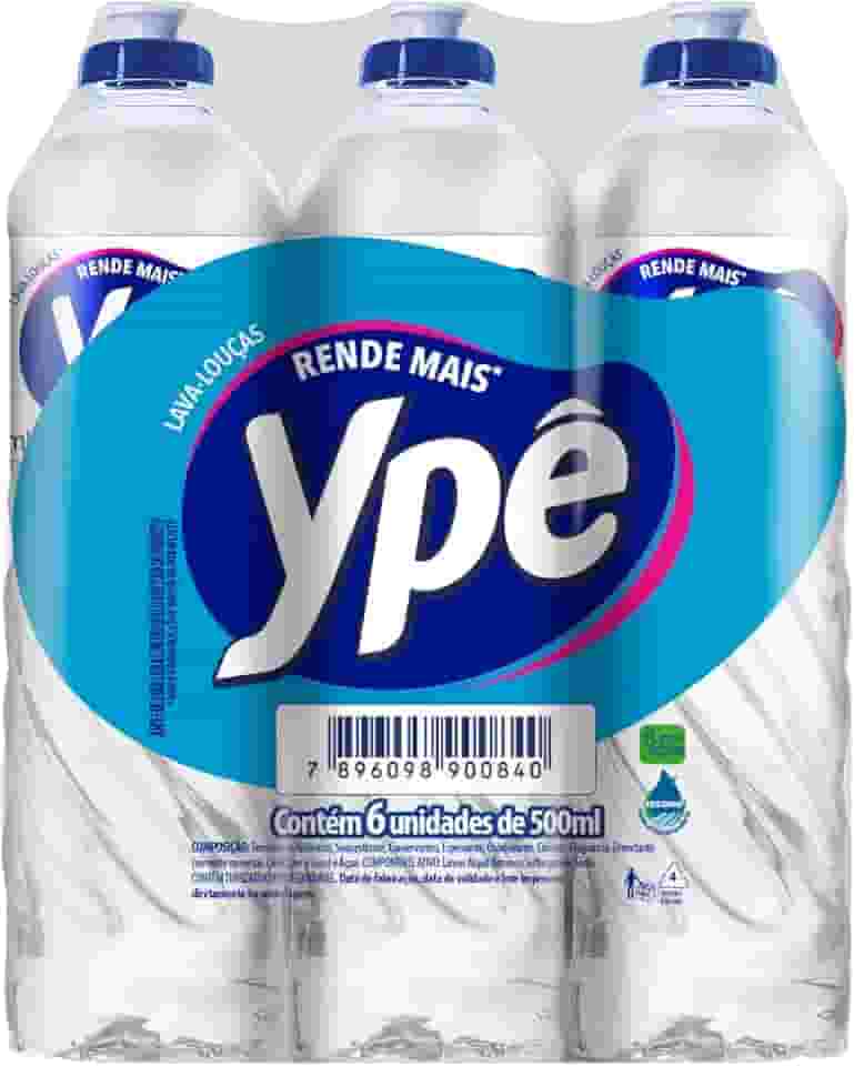 Ypê Pack Detergente Coco 500ml (6 unidades)