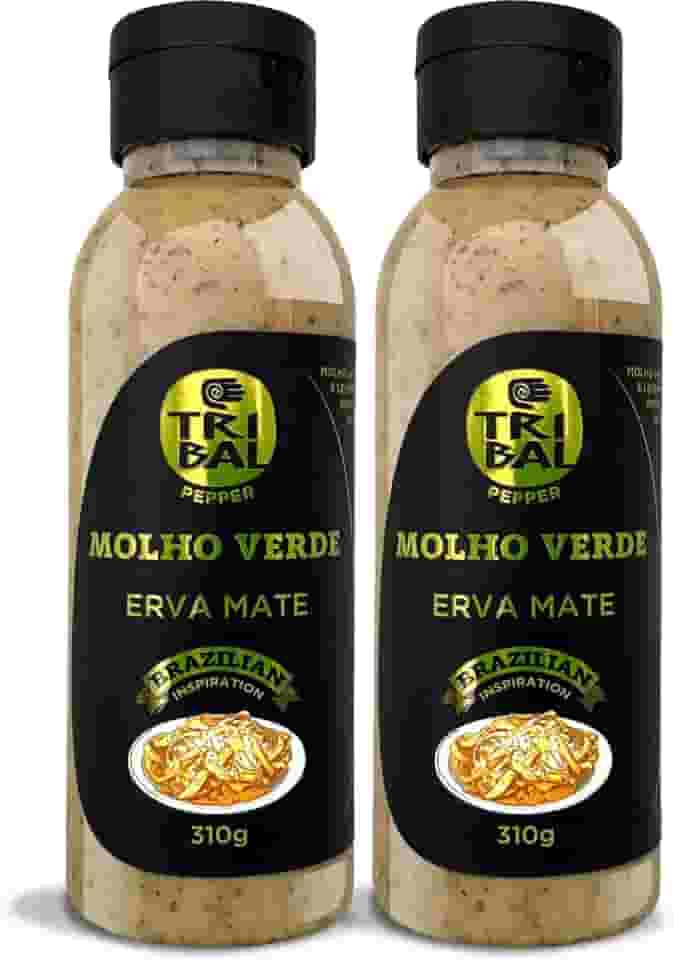 Molho tipo Pesto Italiano com Ervas Finas, Erva Mate, Vegetariano, Pacote com 2 Unidades