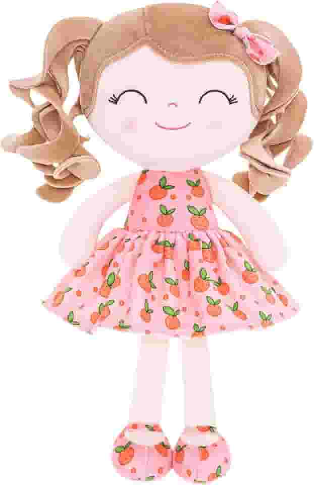 Gloveleya Soft Dolls Plush Figure Baby Doll Gift Orange 12inches