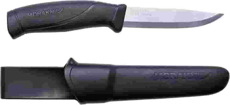 Morakniv Faca Companion de lâmina fixa para ambientes externos com lâmina de aço inoxidável Sandvik, 10 cm