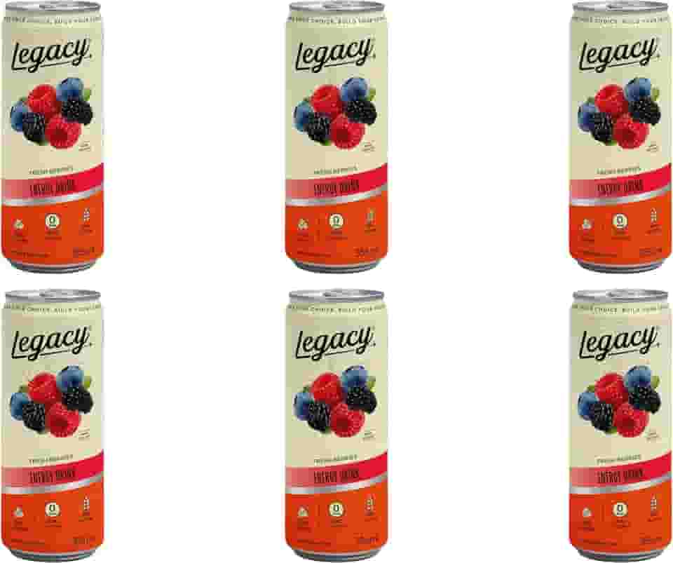 Energético Zero Caloria Fresh Berries 355ml - Legacy 6 UNID