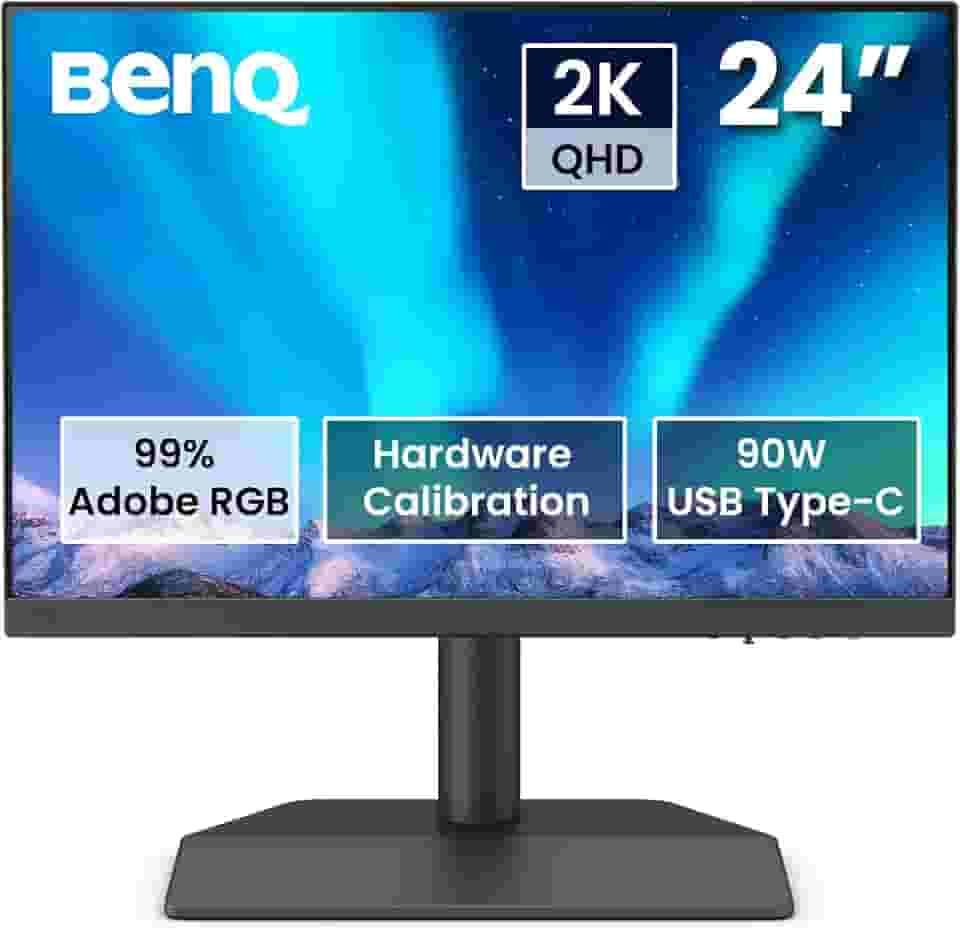 Monitor para Fotografia BenQ SW242Q 24.1' 2K Adobe RGB e conectividade USB - C