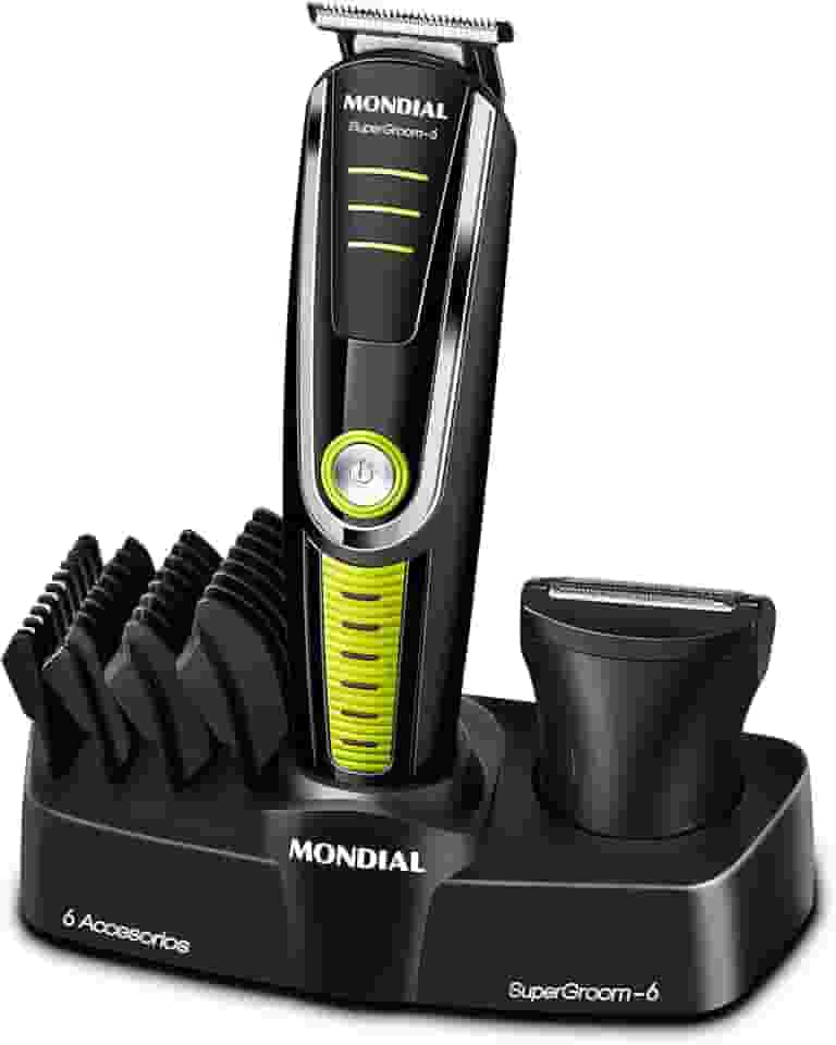 MONDIAL Aparador de Pelos Super Groom 06, Preto/Verde, 6W, Bivolt - BG-04