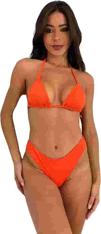 Biquini feminino adulto praia com bojo e Calcinha Asa Delta Fio Duplo Importado Acabamento Premium