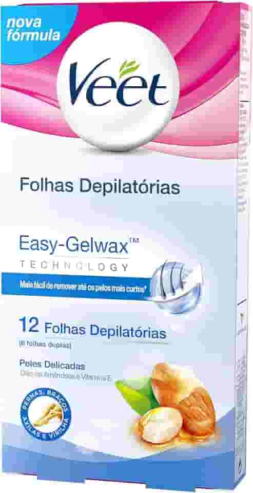 Cera Fria Corporal Peles Delicadas - 12 Folhas, Veet, 12 Folhas