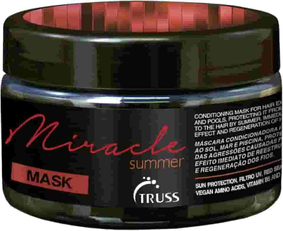 Truss Miracle Summer Mask | Máscara Capilar com Proteção UV, Hidratação e Reconstrução para Cabelos Expostos ao Sol, Mar e Piscina | 180g