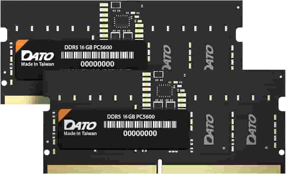 DATO Kit DDR5 SODIMM 32GB 16GBx2 Laptop RAM 5600MHz PC5-44800 CL46 1.1V 262-Pin Non-ECC unbuffered dimm, módulo de memória de notebook