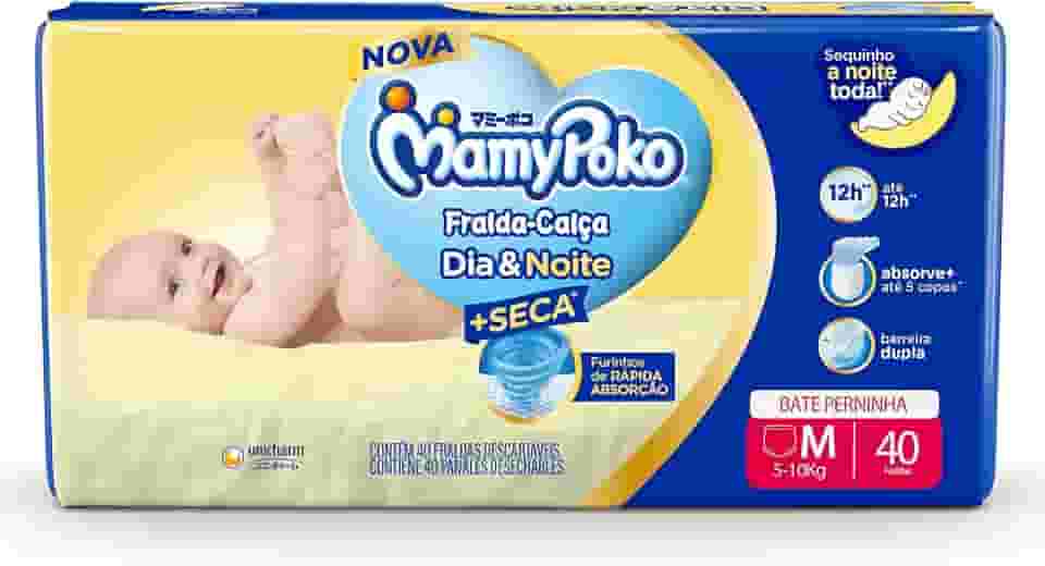 MamyPoko Fralda-Calça Dia&Noite Bate Perninhas M 40 Unidades
