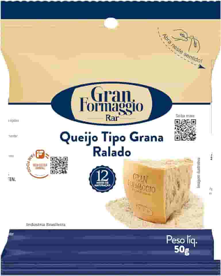 Queijo Tipo Grana Ralado 50g