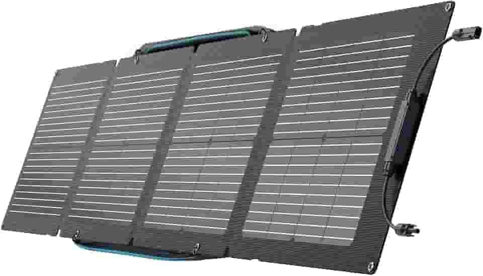 EF ECOFLOW Painel Solar Portátil de 110W, Dobrável com Bolsa de Transporte, Alta Eficiência de 23%, Design à Prova d'Água e Poeira IP68 para Camping, Caravanas ou Quintal
