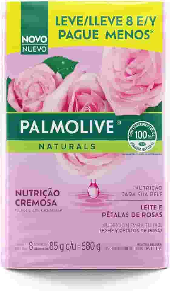 Sabonete em Barra Palmolive Naturals Nutrição Cremosa Leite e Pétalas de Rosa 85g
