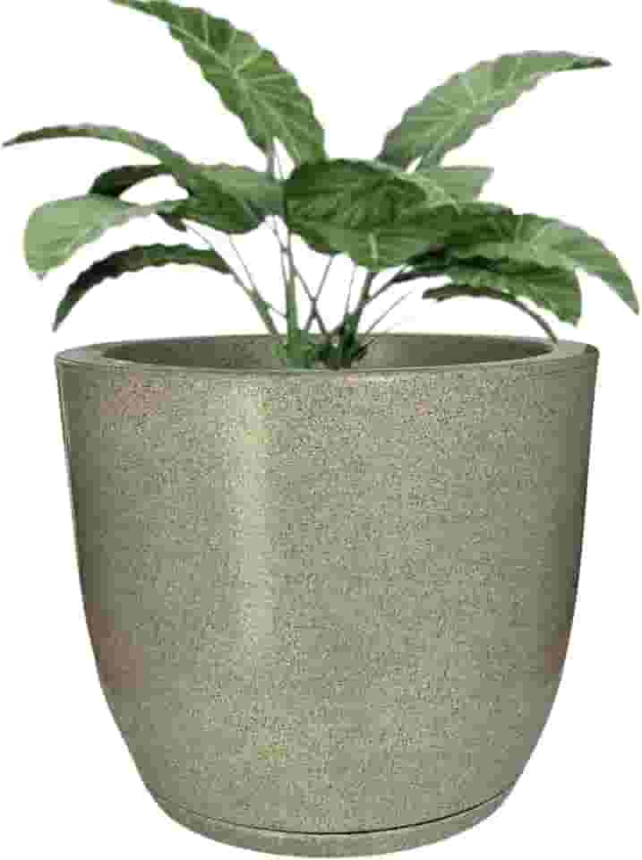 Vaso Planta Grande Cone Liso Polietileno Luxo Jardim Varanda (Cinza)