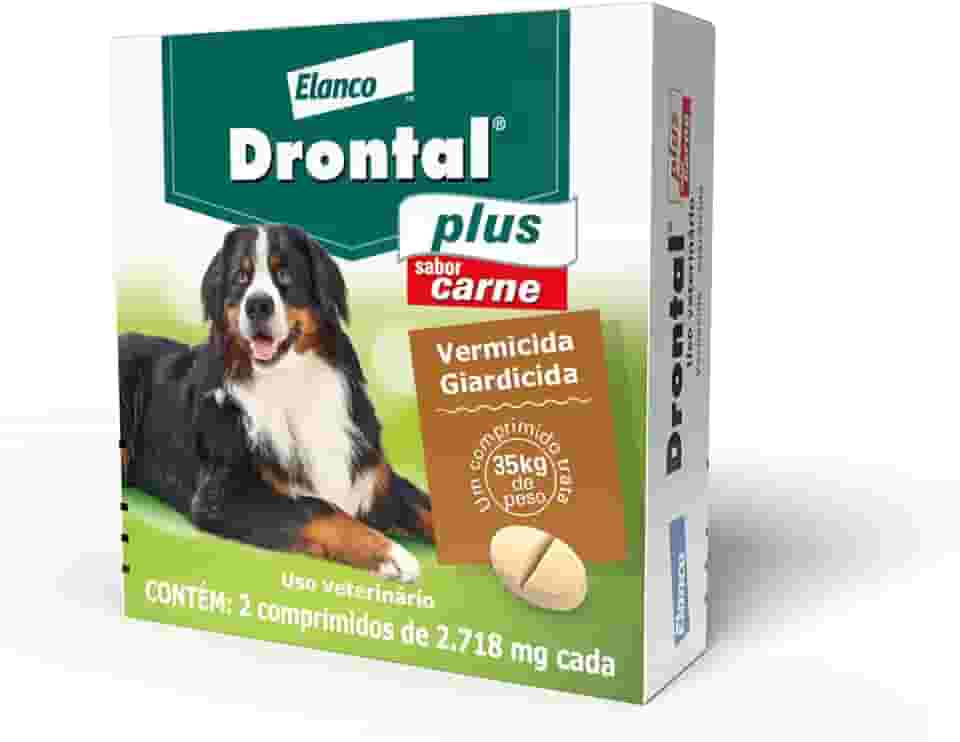 Vermífugo Bayer Drontal Plus Sabor Carne para Cães de até 35kg - 2 Comprimidos