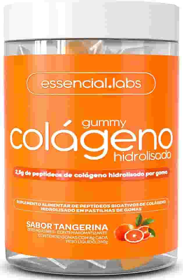 GUMMY de COLÁGENO VERISOL® com 2,5g de Peptídeos Bioativos por Gummy e Tecnologia Alemã - 30 Doses - Sabor Tangerina