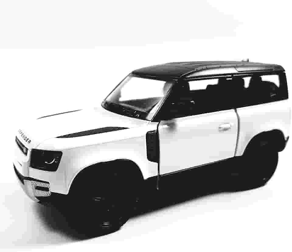 Kinsmart Land Rover Defender 90 Eggshell White 136 Scale Diecast SUV,SMALL