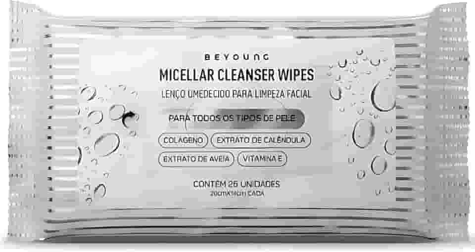 Beyoung – Lenço Micellar de Limpeza Facial 25 Unidades | Remove Maquiagem e Impurezas | Hidrata, Purifica e Suaviza | Uso Diário Dia e Noite | Livre de Álcool e Parabenos, Todos os Tipos de Pele