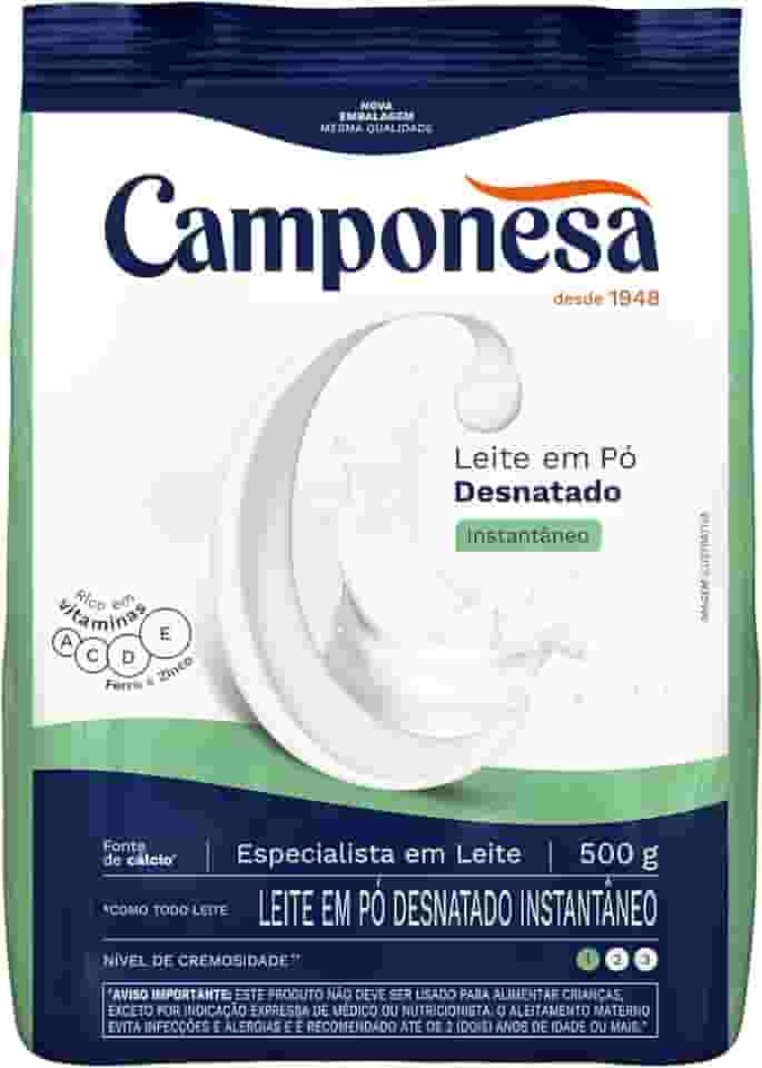 Camponesa - Leite em Pó Desnatado Instantâneo Rico em Vitaminas 500g