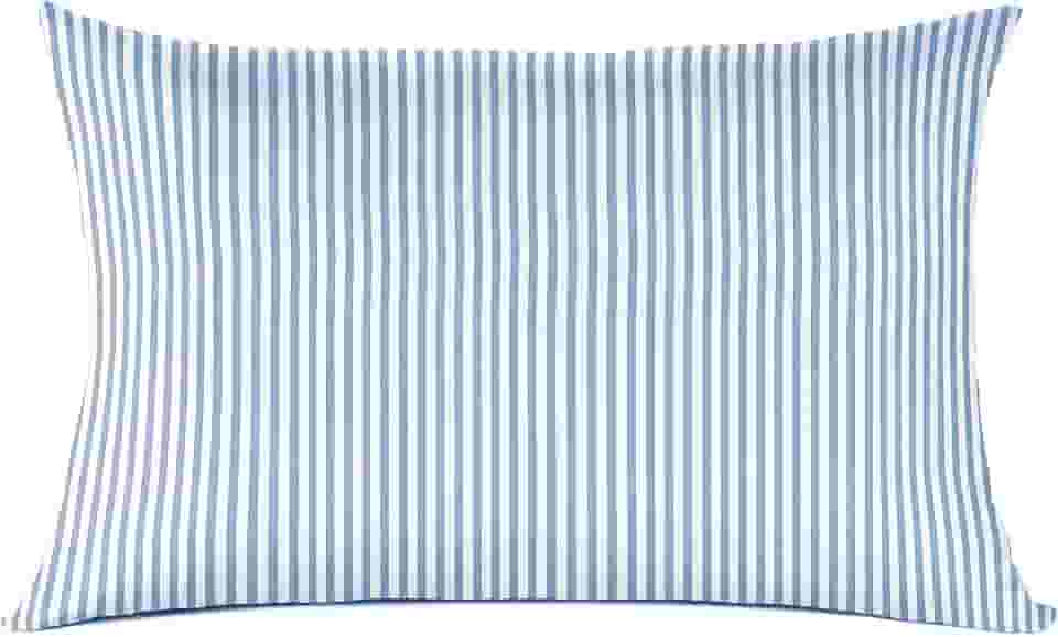 Fronha Listrada Teka Harmonia Azul 100% Algodão