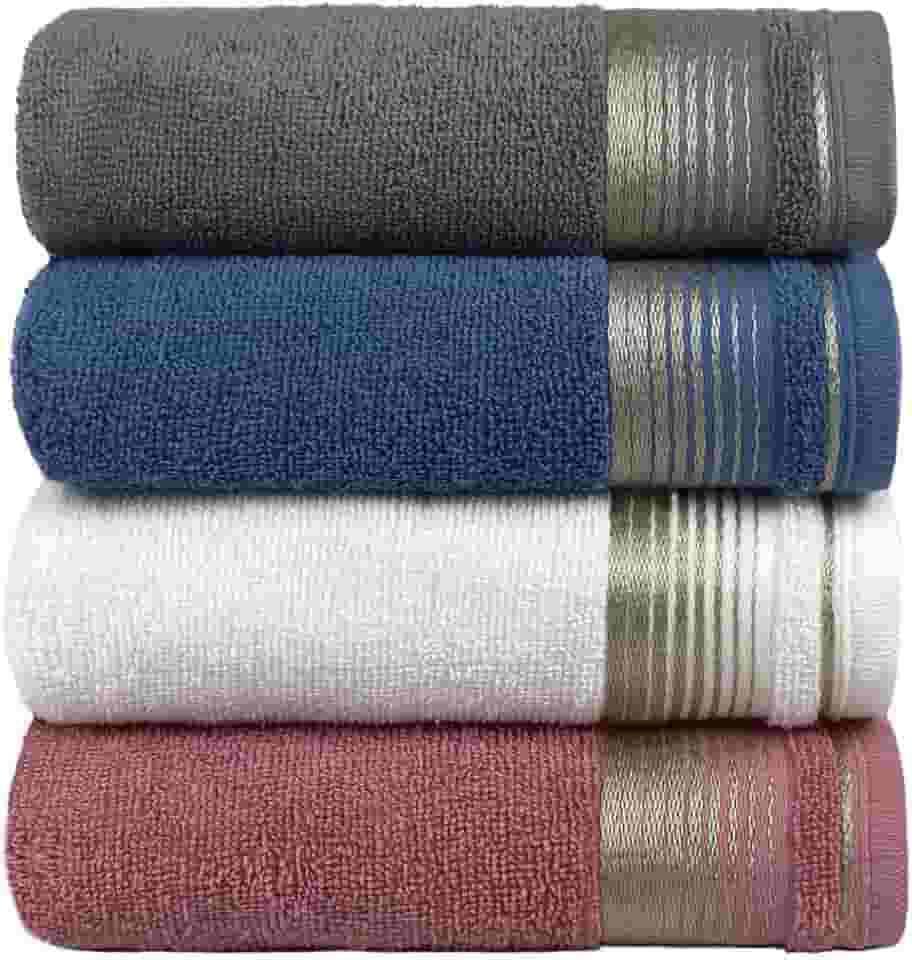 Kit Com 4 Toalhas de Rosto Gigante Alta Absorção Sublime 45x70cm - Central Toalhas (KIT 3)