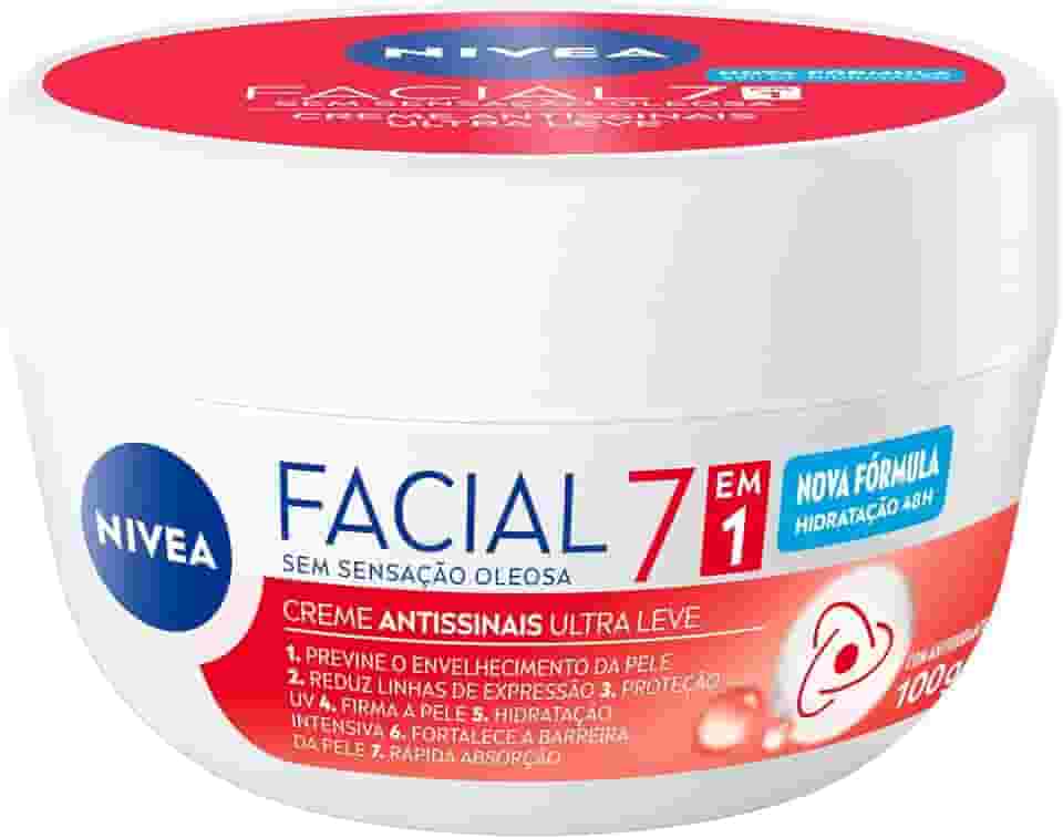 NIVEA Creme Facial Antissinais 100g - Sua fórmula com hidronutrientes e vitamina E é de rápida absorção, firma e reduz linhas de expressão e protege a pele contra os raios UVA/UVB