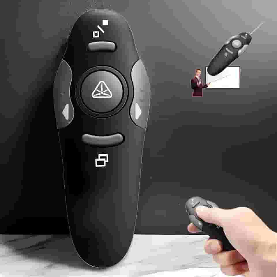 Controle Apresentador, Caneta Passador De Slides, Com Laser Vermelho, Conexão Sem Fio, Ideal Para Palestras, Premium, Marca VARENZIA