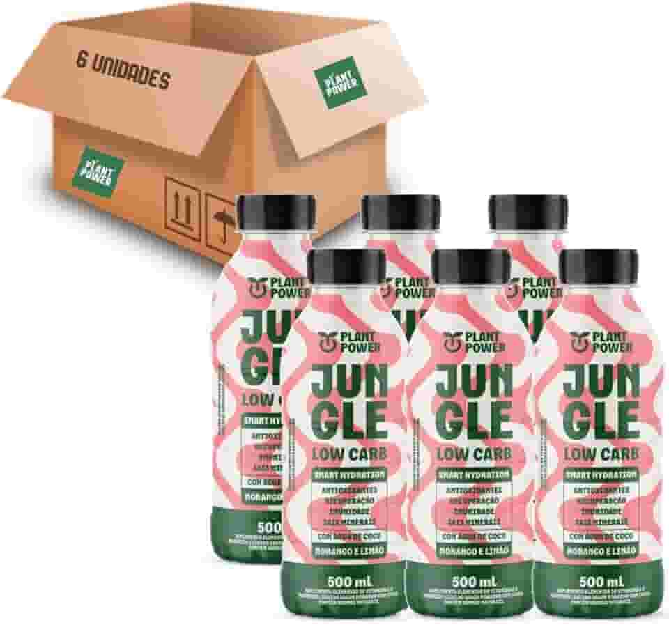 Kit 6X: Bebida Isotônica Low Carb Morango e Limão Jungle 500ml