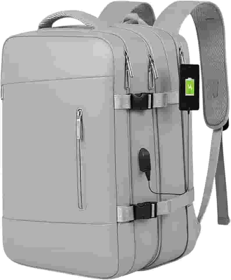 Mochila de Viagem de Avião Impermeável Expansivel Grande Feminina Note book 40L Bagagem de Mão Low Cost Aeroporto à Prova D'água Reforçada