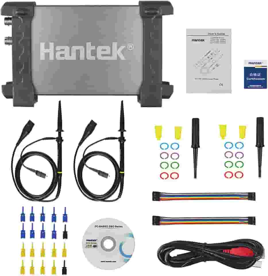 Hantek 6022Bl Pc Digital Osciloscópio Portátil 16 Canais 20Mhz 48Msa/S Armazenamento Multifuncional Analisador Lógico Portátil Usb Osciloscópio