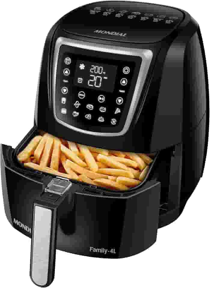 MONDIAL Fritadeira Sem Óleo Air Fryer Digital 4L, Preto, 1500W, 110V - AFN-40-DI