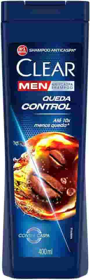 Clear Shampoo Anticaspa Men Queda Control Frasco 400Ml Branco