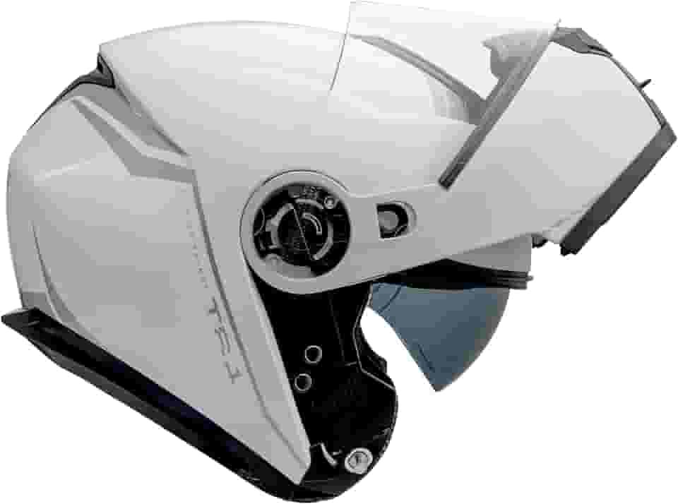 Capacete Articulado Robocop Peels Tr1 Nkd Branco Escamoteave