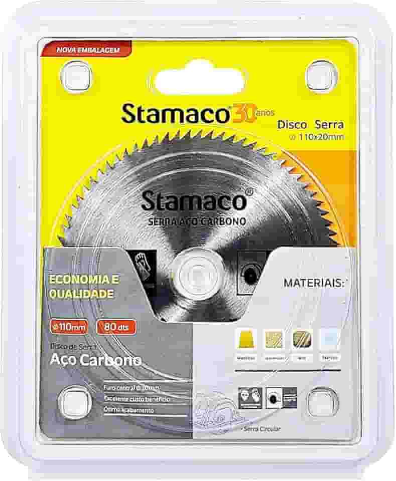 Disco De Serra Aço Carbono 110mm - 80 Dts - Stamaco