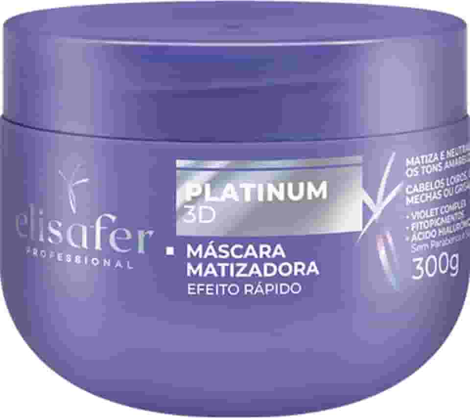 Máscara Capilar, Para cabelos Loiros, com mechas ou Grisalhos, Platinum 3D, Extend pro, 300g