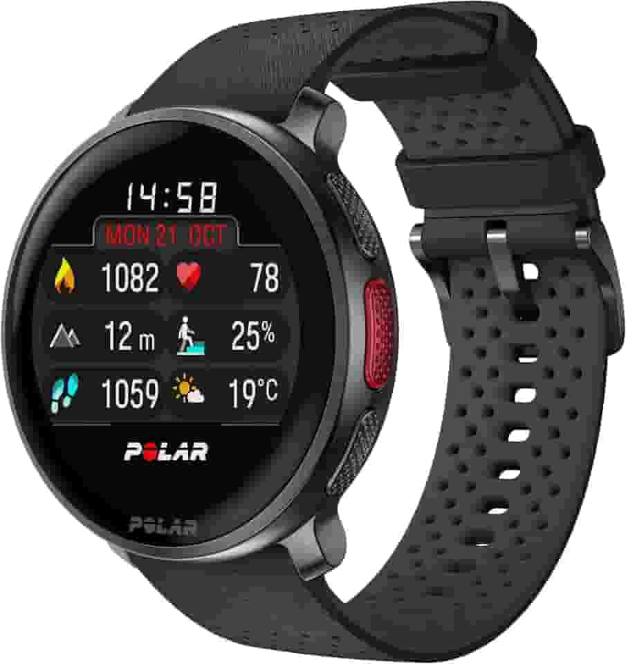Polar Vantage V3 Preto - Relógio esportivo com GPS, monitor de frequência cardíaca avançado e bateria duradoura, Smartwatch, mapas offline, relógio de corrida, relógio para triatlo