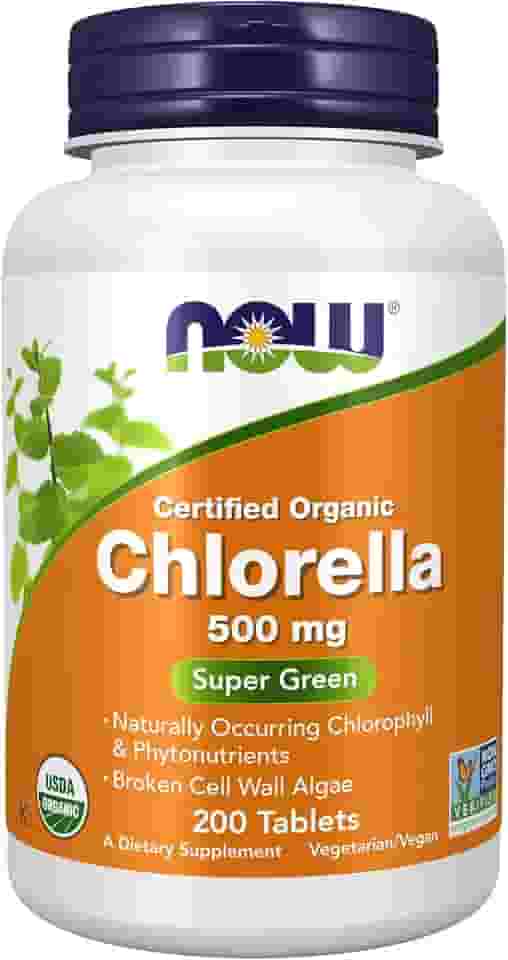 Clorela Orgânica Chlorella 500mg Importada EUA 200 Tabletes