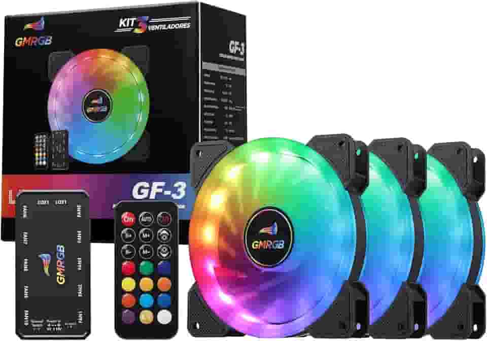 3 Kit 120mm Ventilador de Refrigeração argb Velocidade Ajustável LED 12cm Dupla Halo Computador Radiador Chassi Ventilador (3PCS)