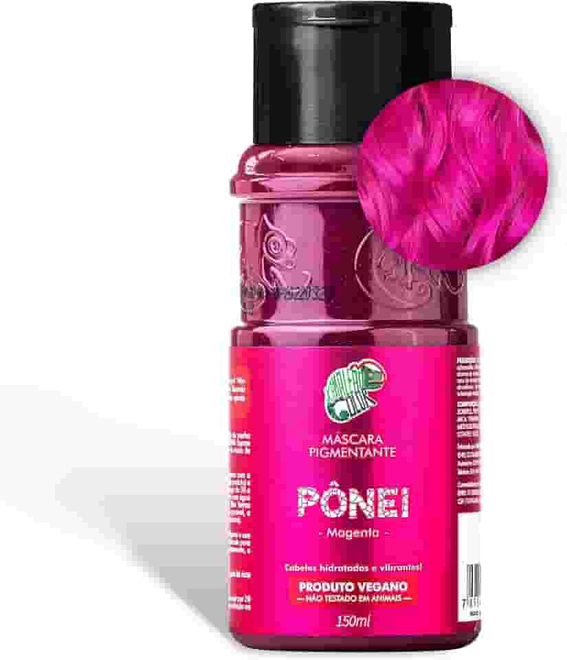 Kamaleão Color – Máscara Pigmentante Semi-Permanente, Ponei- Cores Vibrantes e Hidratação Intensa – Low Poo, Vegano, Cruelty Free – 150ml