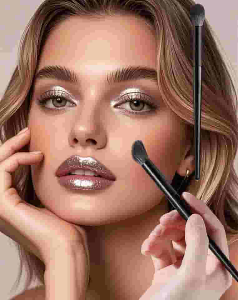 Pincel de sombra de nariz, contorno angular, pincéis de maquiagem, corretivo, sombra, corretivo, ferramentas de maquiagem, chama