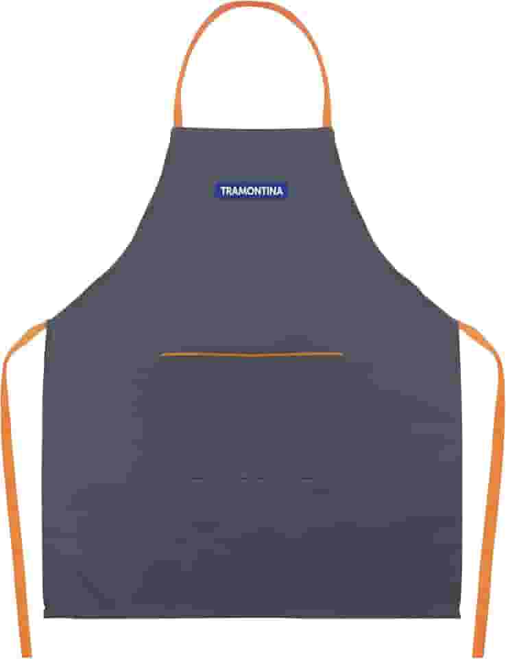 TRAMONTINA AVENTAL PARA JARDINAGEM EM TECIDO CINZA E LARANJA