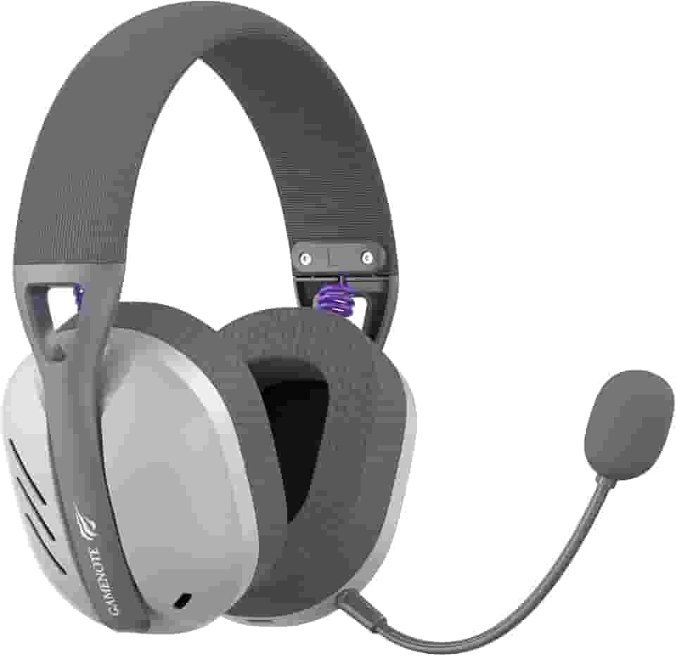 Havit Fone de Ouvido Headset Gamer Fuxi-H3 Gray, Com Fio e Sem Fio, Wireless 2,4GHz, Bluetooth, Cabo USB-C, Cabo 3,5mm. Surround, Baixa Latência, Quad-Mode