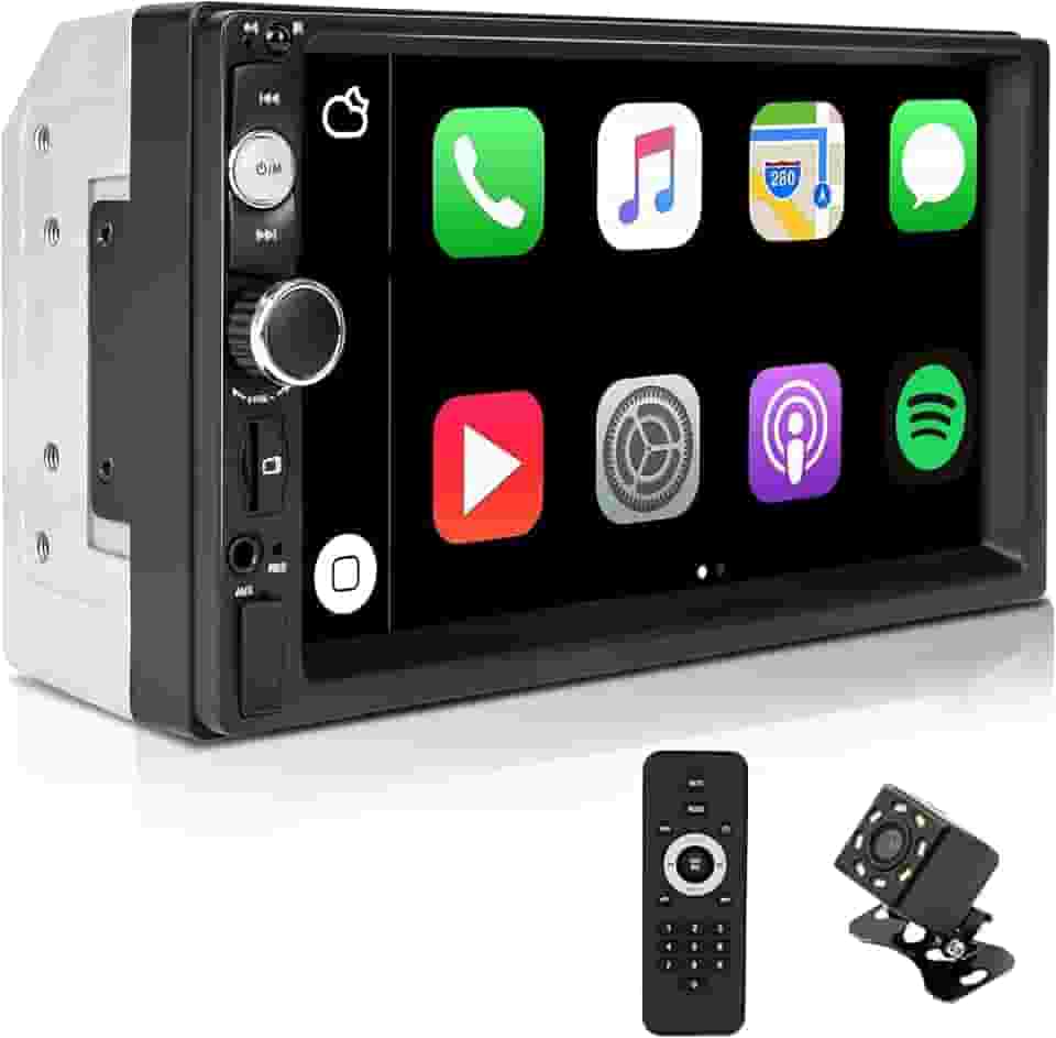 Reproductor Multimedia Bluetooth MP5, Central Multimidia MP5 7 Polegadas, Carro Multimídia Carplay Android Suporta Conexão Automática, Multimídia Do Carro com Câmera Reversa, Carro FM Rádio