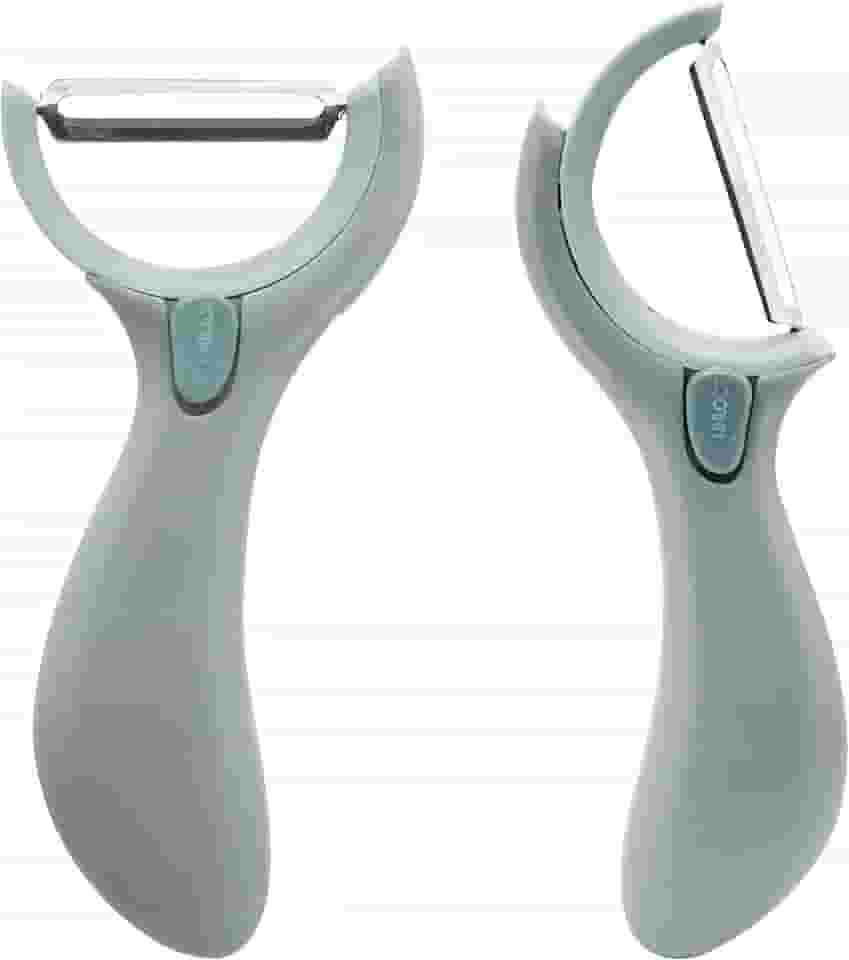 Mimo Style Descascador de Legumes e Frutas Dupla Função, Troque a Posição da Lâmina Para Descascar Diferentes Tipos de Alimentos, Lâmina Afiada de Inox e Cabo de Plástico Polipropileno Anatômico