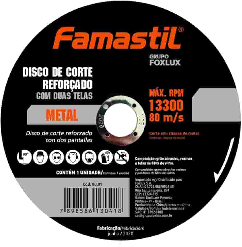 Famastil Disc Cort 115(4,5'') X1,6X22,2Mm Met/Inox