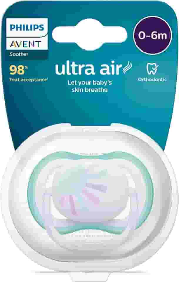 Chupeta Ultra Air 0-6 Meses Philips Avent Recém Nascido Individual Decorada Rosa