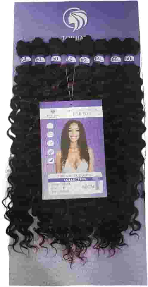 Cabelo Orgânico Cacheado Fibra De Colágeno 60cm 300g 8Telas Top Hair (4#)