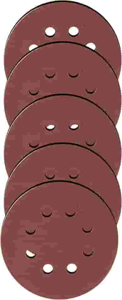 MTX Disco de Lixa Velcro, Grão 180, 125mm, Kit com 5 Unidades, Para Lixadeira Orbital - Acabamento Ultra Suave em Madeira, Metal e Plástico