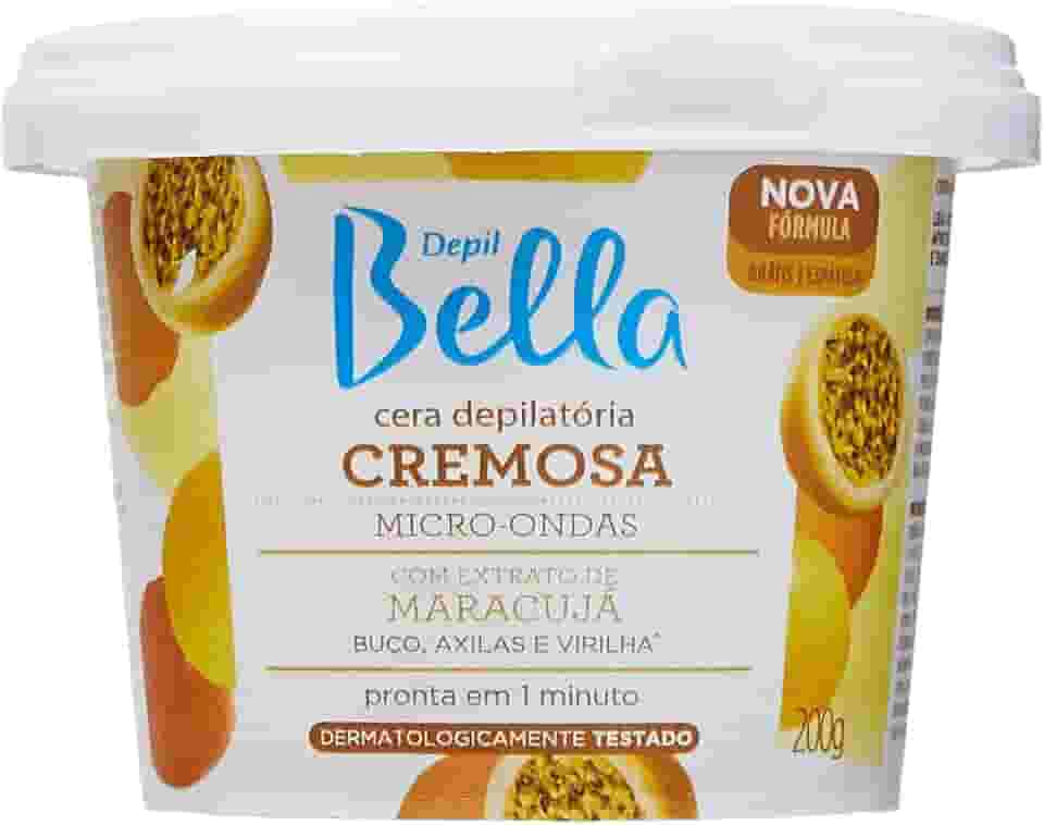 Depil Bella - Cera Depilatória Cremosa Micro-ondas Maracujá 200g
