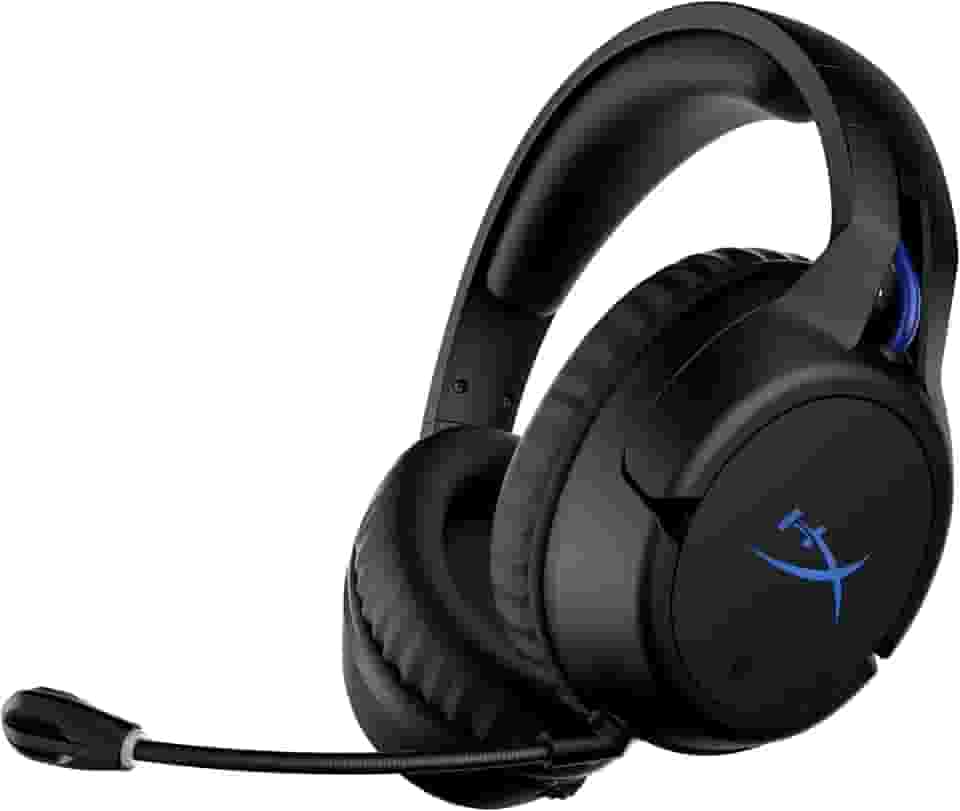 Headset Gamer Sem Fio HyperX Cloud Flight PS4 e PS5 – Drivers de 50 mm, Bateria de Até 30h, Microfone com Cancelamento de Ruído, Conchas Giratórias com LED, Couro Sintético Premium (4P5H6AA)