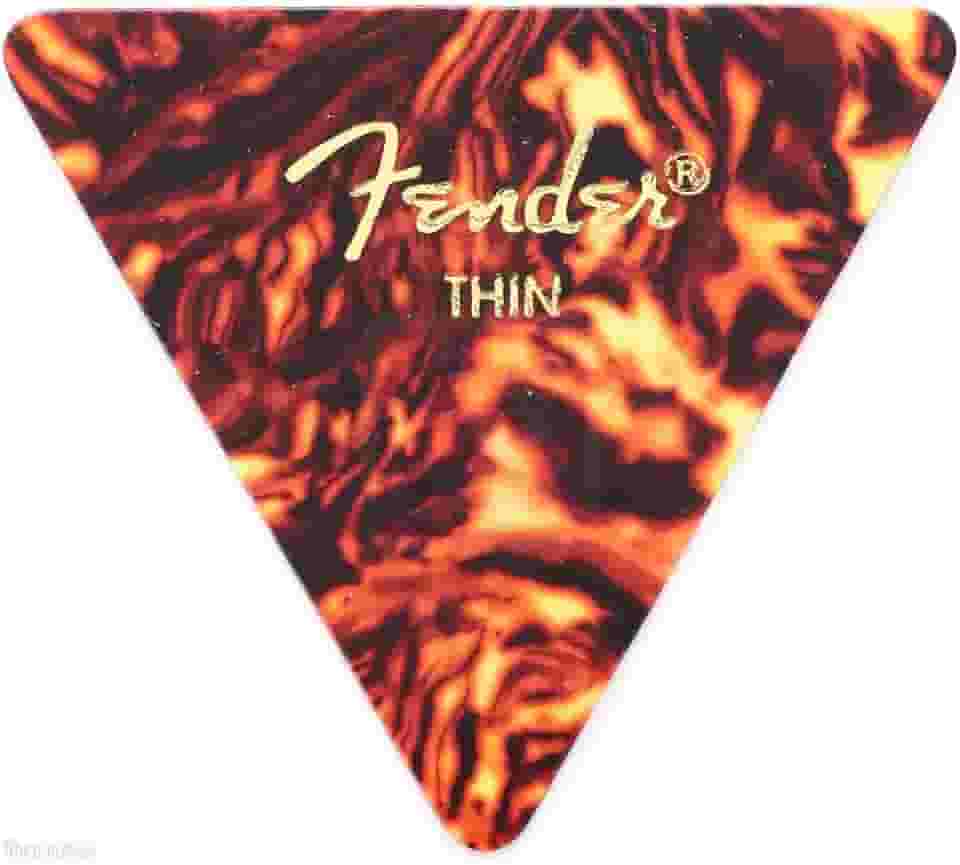 Fender Palhetas de guitarra 355 formas, finas, pacote com 12, concha